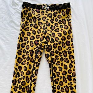 Adam Selman Sport Leopard Print Bonded High Waist Leggings Size S